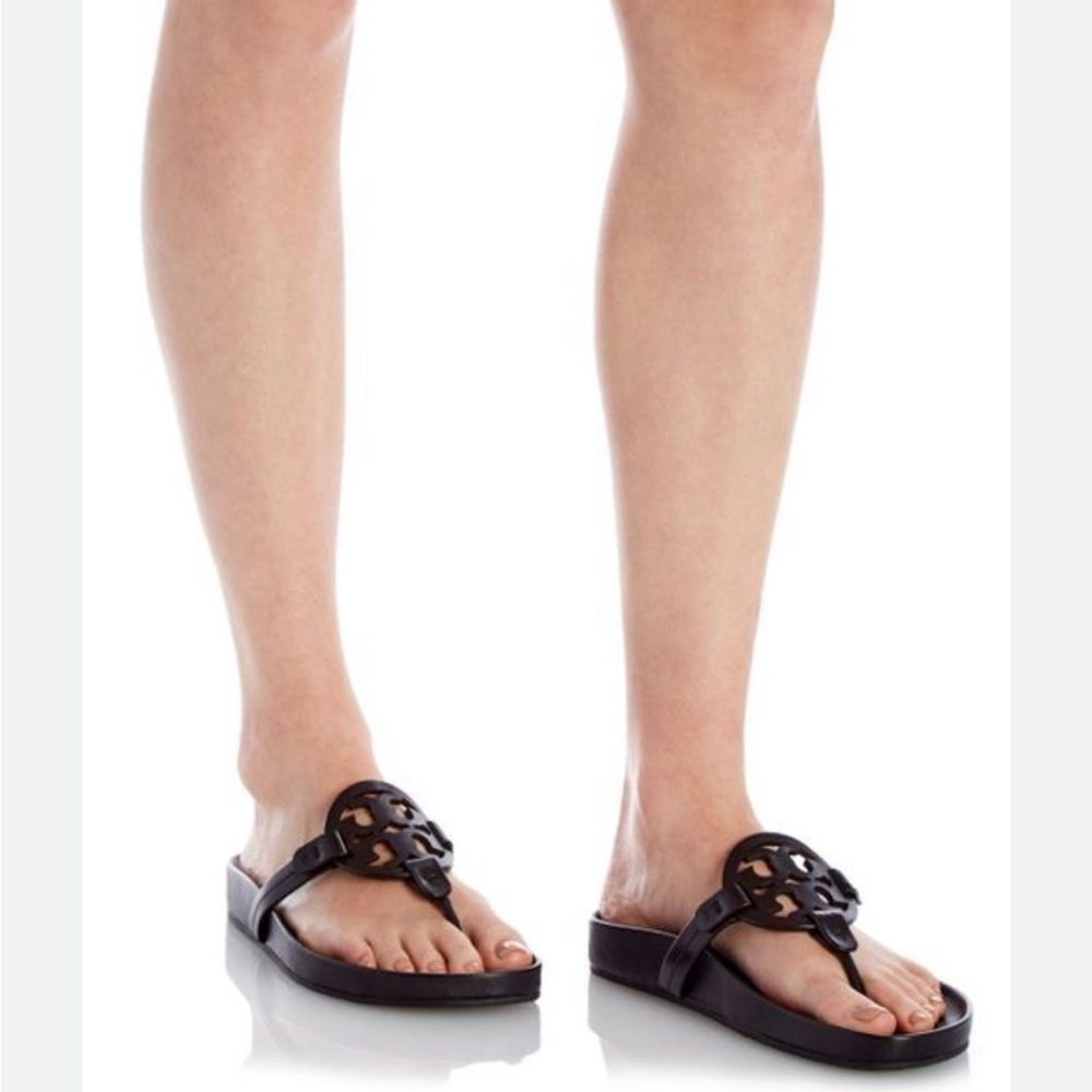 TORY BURCH Miller Cloud Sandal Perfect Black Size 7.5 US used